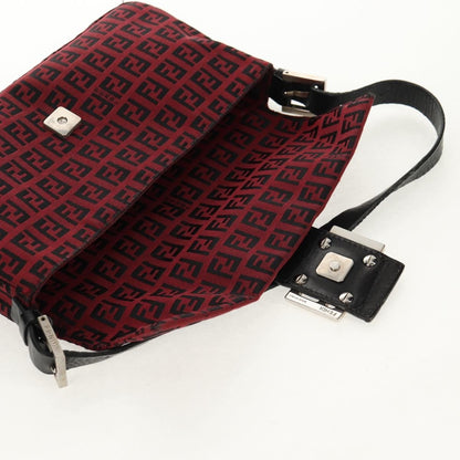 Fendi Baguette Zucchino Canvas, Red, Canvas, Handbag