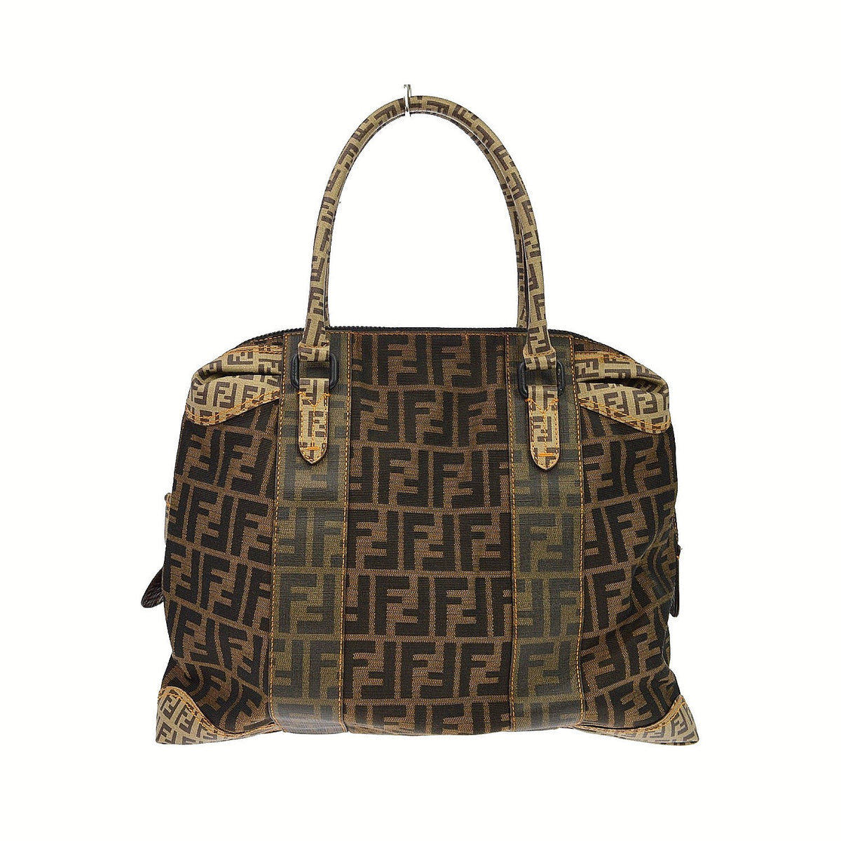 Fendi B Mix Zucca Mixed Media, Brown, Canvas, Tote Bag