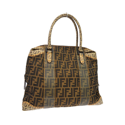 Fendi B Mix Zucca Mixed Media, Brown, Canvas, Tote Bag