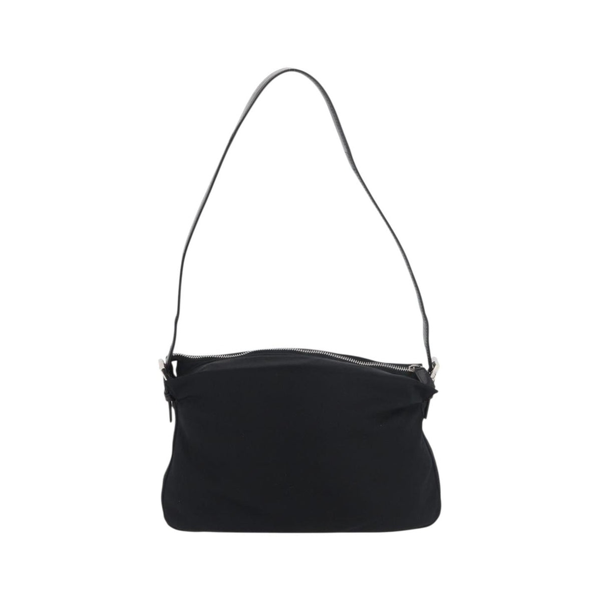 Fendi Baguette Canvas, Black, Nylon, Handbag