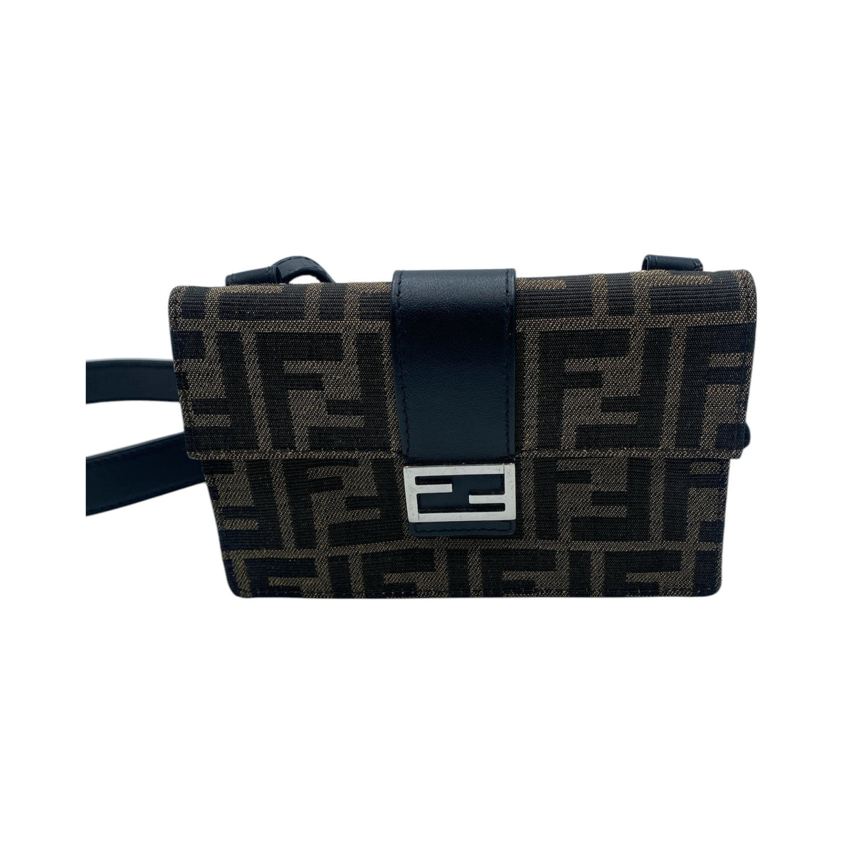 Fendi Baguette Convertible Belt Zucca canvas, Brown, Canvas, Shoulder Bag