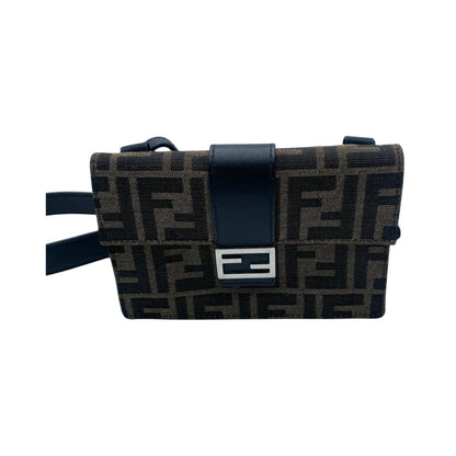 Fendi Baguette Convertible Belt Zucca canvas, Brown, Canvas, Shoulder Bag
