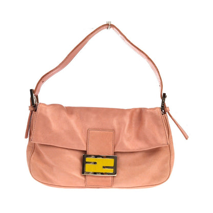Fendi Baguette Leather, Pink, Leather, Handbag