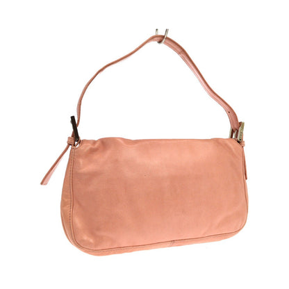 Fendi Baguette Leather, Pink, Leather, Handbag