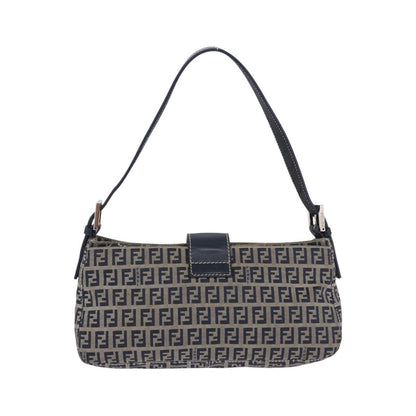 Fendi Baguette Zucca Canvas, Navy, Canvas, Handbag