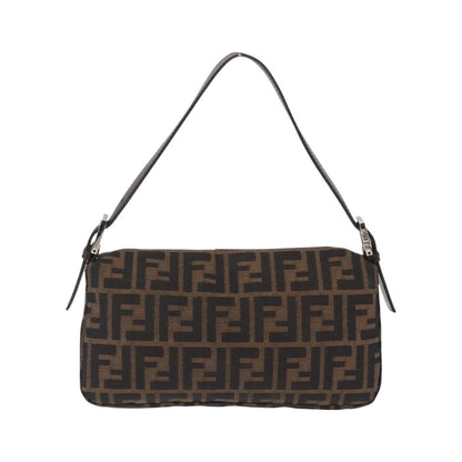 Fendi Baguette Zucca Canvas, Brown, Canvas, Handbag