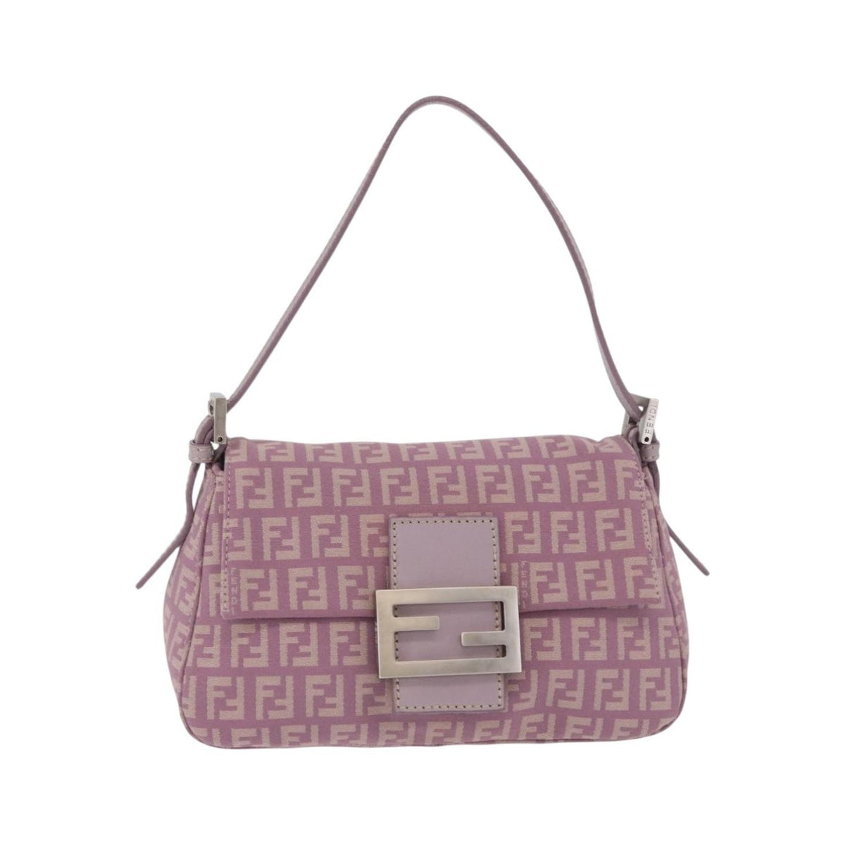 Fendi Baguette Zucchino Canvas, Purple, Canvas, Handbag