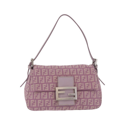 Fendi Baguette Zucchino Canvas, Purple, Canvas, Handbag