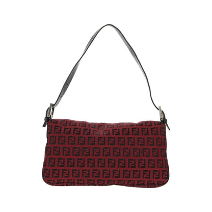 Fendi Baguette Zucchino Canvas, Red, Canvas, Handbag