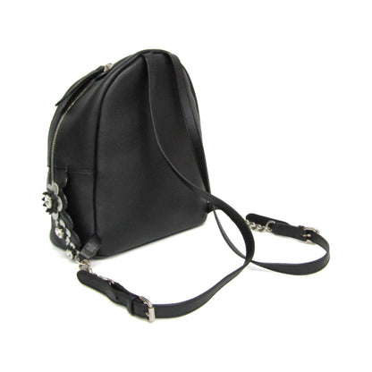 Fendi By The Way Leather with Crystals, Black, Leather, Backpack