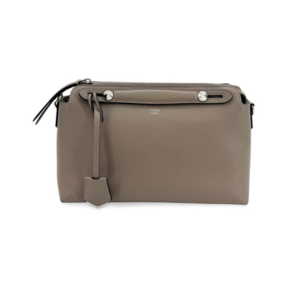 Fendi By The Way Satchel Calfskin, Gray, Calfskin, Handbag