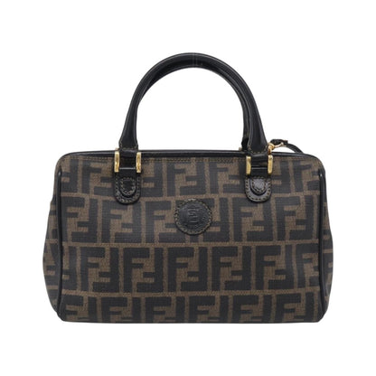 Fendi Convertible Boston Zucca Canvas, Brown, Canvas, Handbag