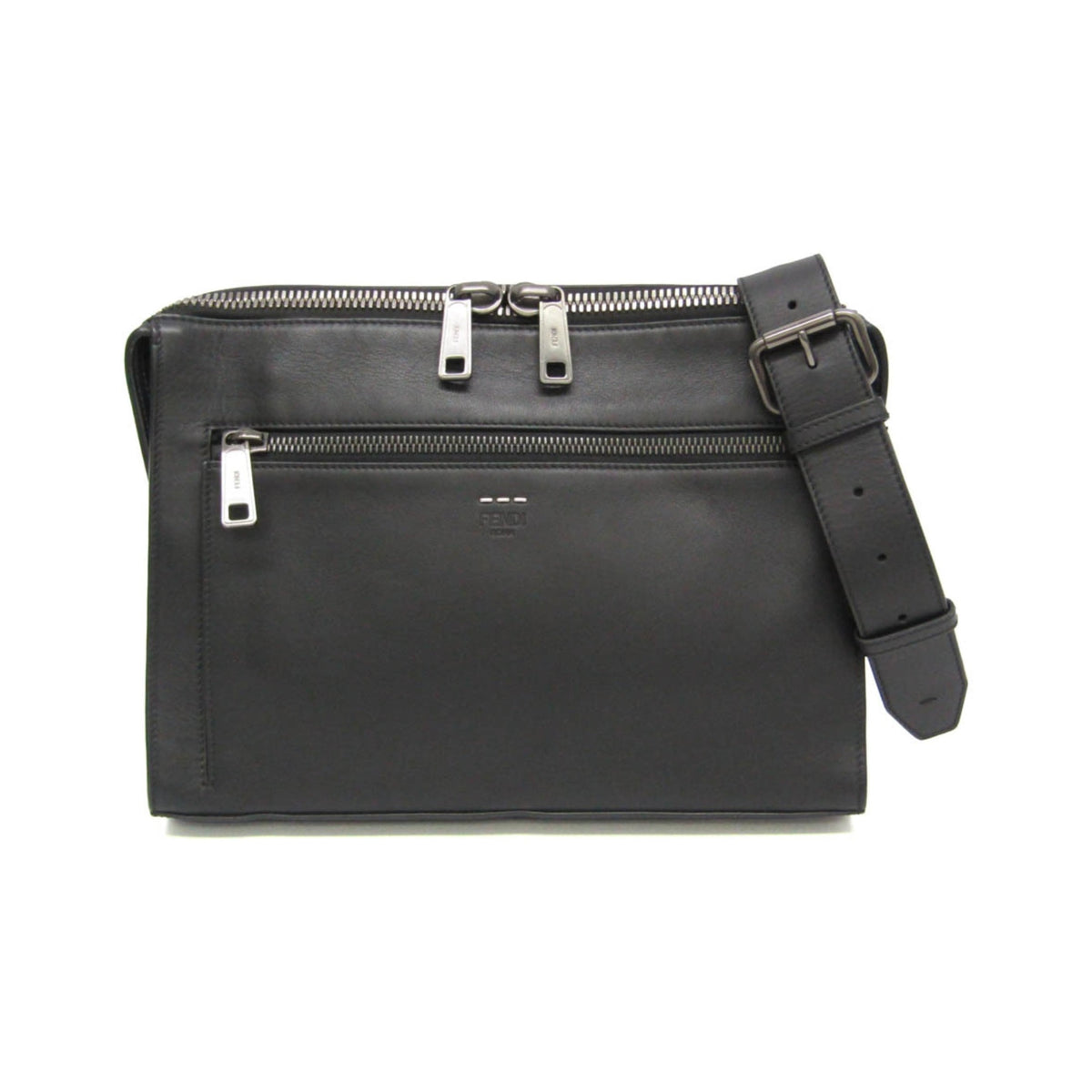 Fendi Convertible Document Holder Leather, Black, Leather, Briefcase