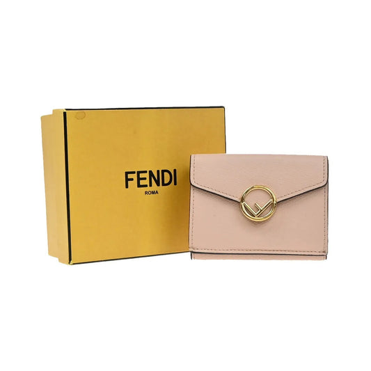 Fendi F is Fendi Trifold Leather, Pink, Leather, Wallet