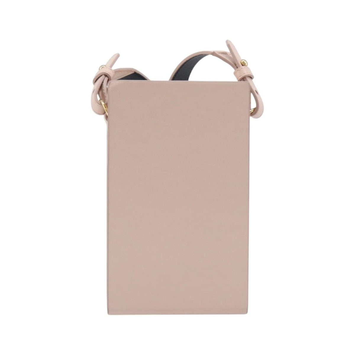 Fendi Logo Vertical Box Leather, Pink, Leather, Crossbody Bag