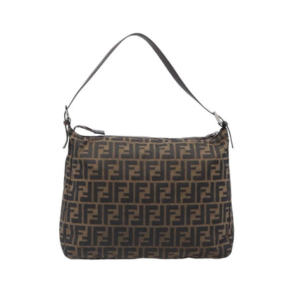 Fendi Logo Zucca Zucca, Brown, Canvas, Shoulder Bag