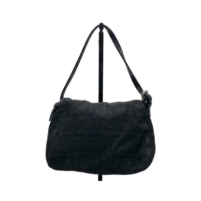 Fendi Mamma Baguette Canvas, Black, Canvas, Handbag