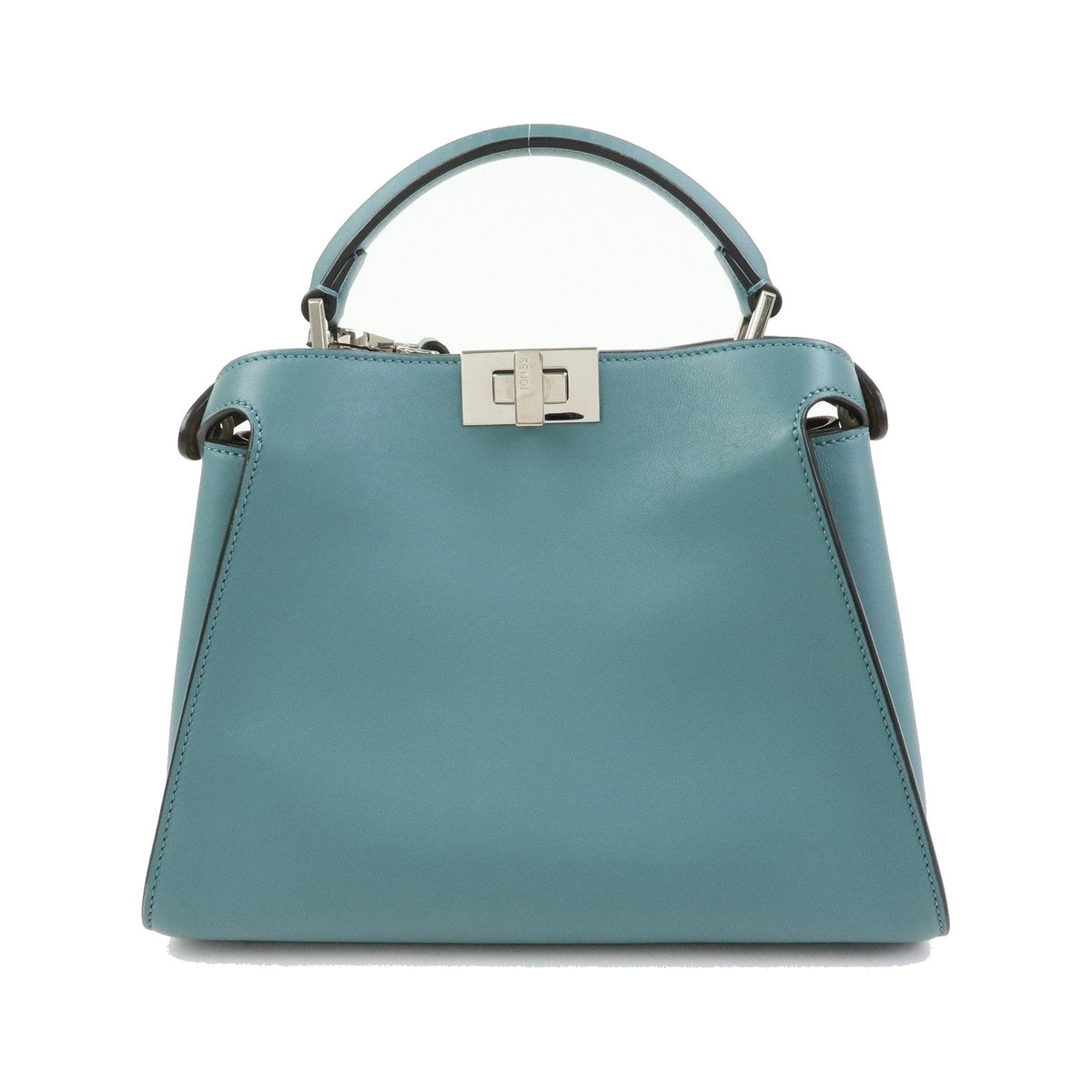 Fendi Peekaboo Essentially Leather, Blue, Leather, Handbag