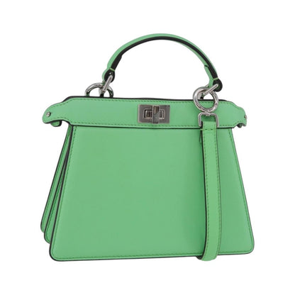 Fendi Peekaboo ISeeU Leather, Green, Leather, Handbag