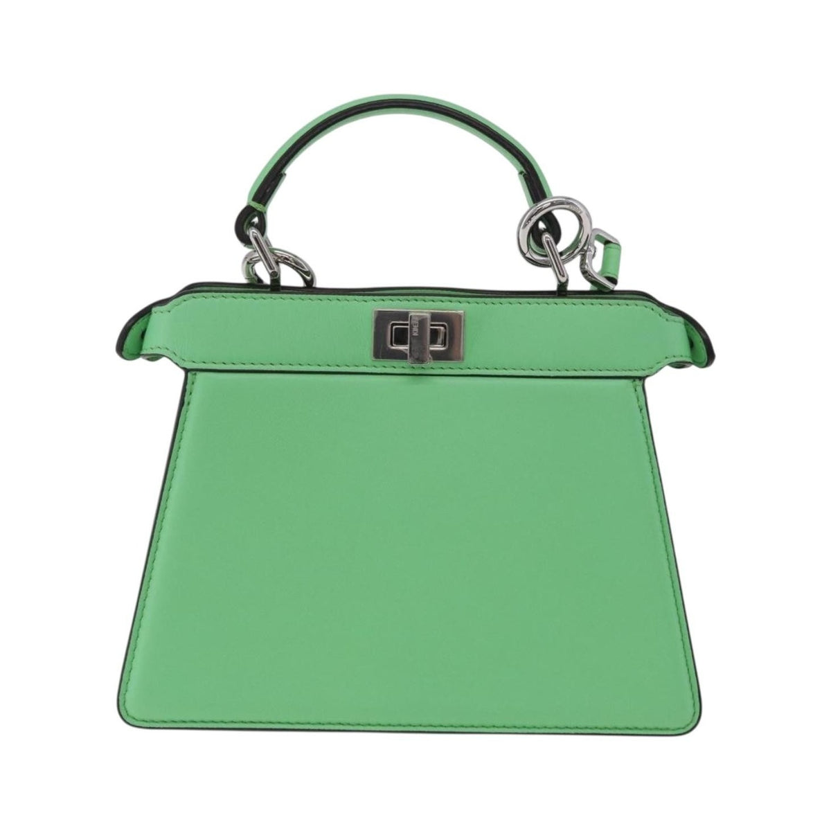 Fendi Peekaboo ISeeU Leather, Green, Leather, Handbag