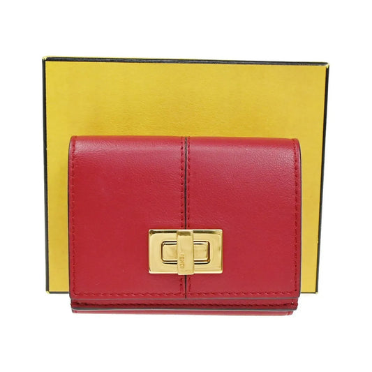 Fendi Peekaboo Leather, Red, Leather, Wallet