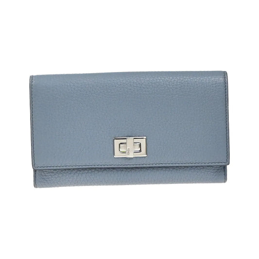 Fendi Peekaboo Leather, Blue, Leather, Wallet