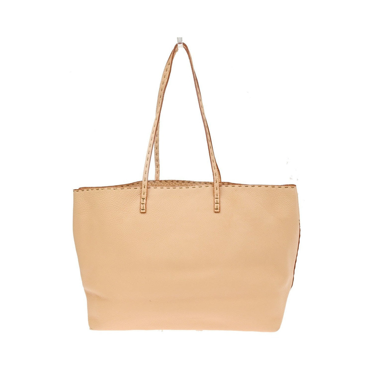 Fendi Roll Selleria Leather, Orange, Leather, Tote Bag