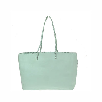 Fendi Roll Selleria Leather, Green, Leather, Tote Bag