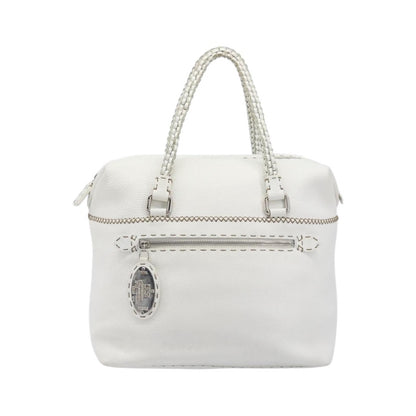 Fendi Selleria 2Bag Leather, White, Leather, Handbag