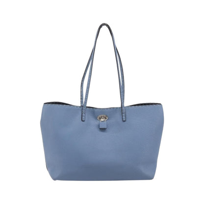 Fendi Selleria Carla Leather, Blue, Leather, Tote Bag