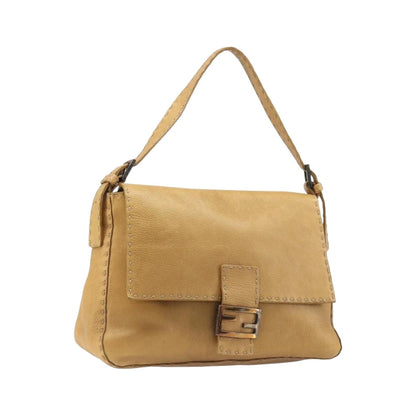 Fendi Selleria Leather, Brown, Leather, Shoulder Bag