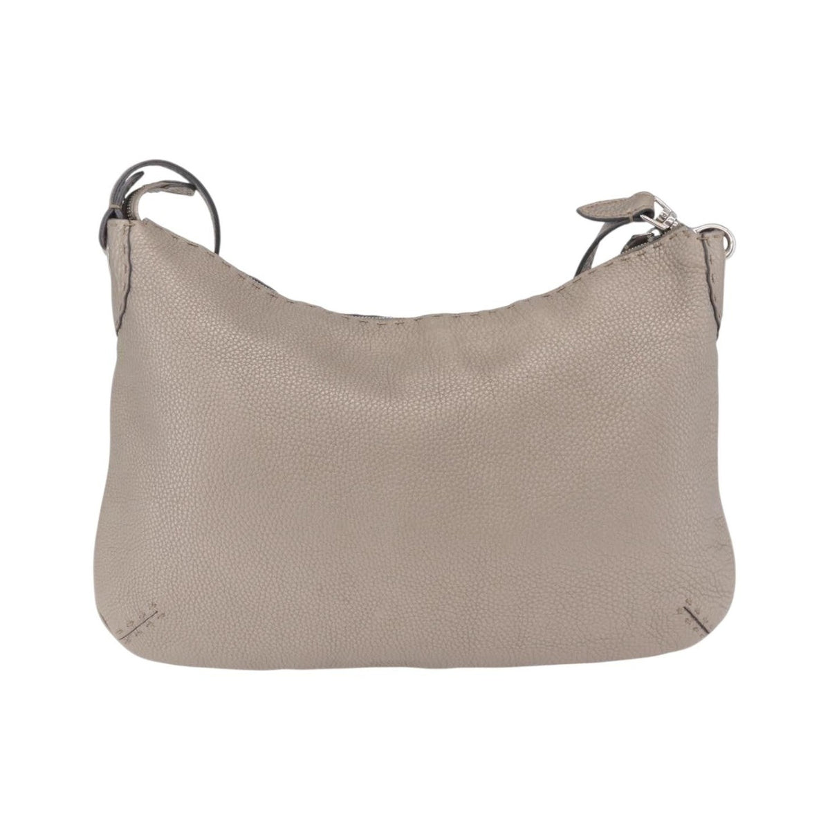 Fendi Selleria Leather, Silver, Leather, Crossbody Bag
