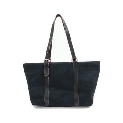 Fendi Superstar Zucchino Canvas, Black, Canvas, Tote Bag