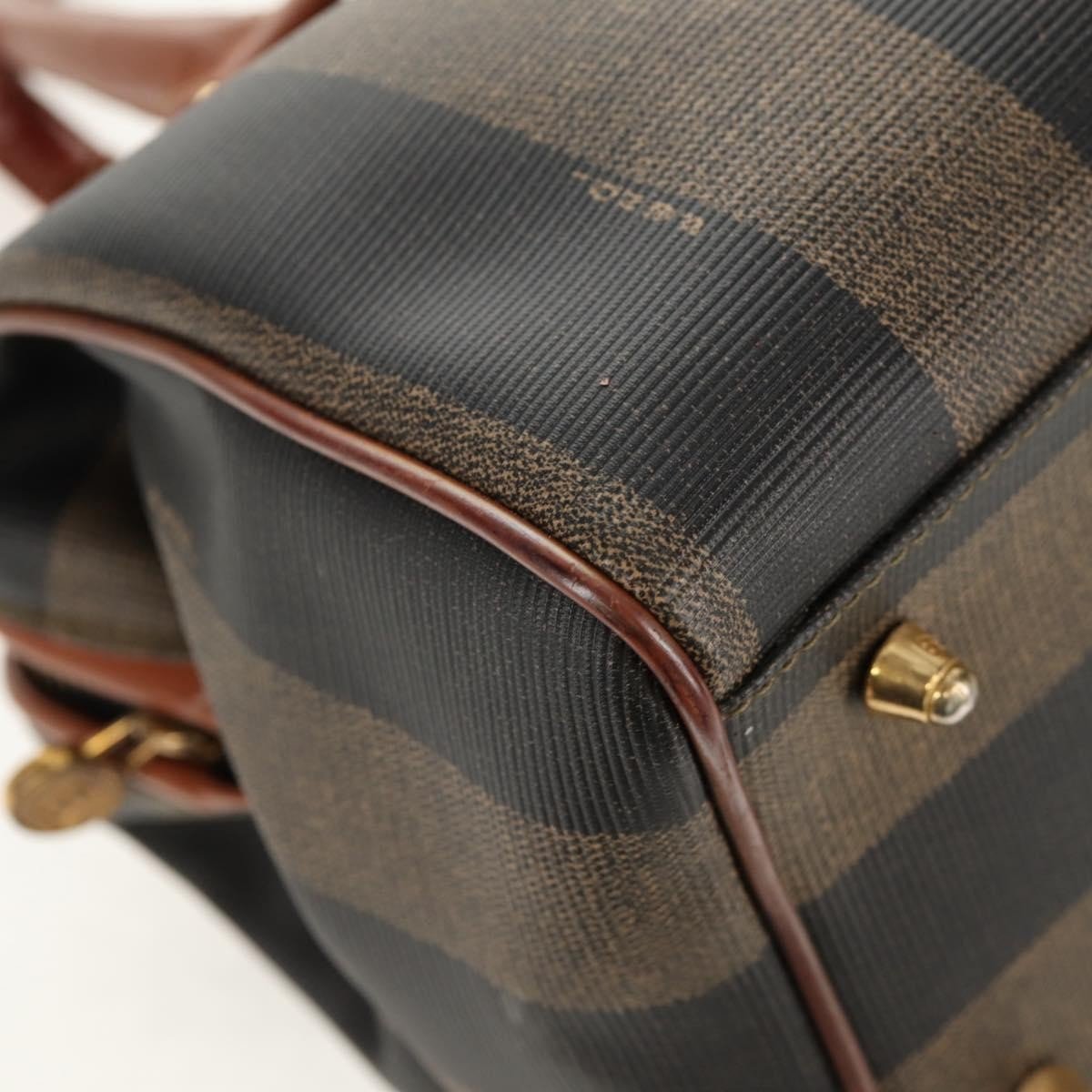 Fendi Vintage Pequin Convertible Boston Bag - Brandsamsara