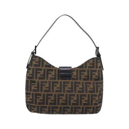 Fendi Vintage Pocket Zucca Canvas, Brown, Canvas, Shoulder Bag