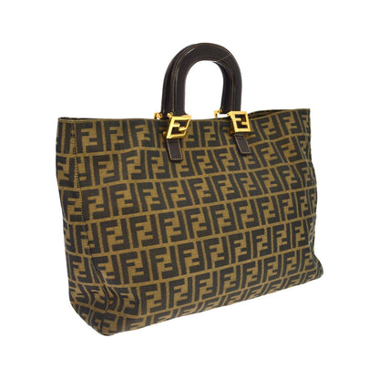 Fendi Vintage Top Handle Zucca canvas, Brown, Canvas, Tote Bag