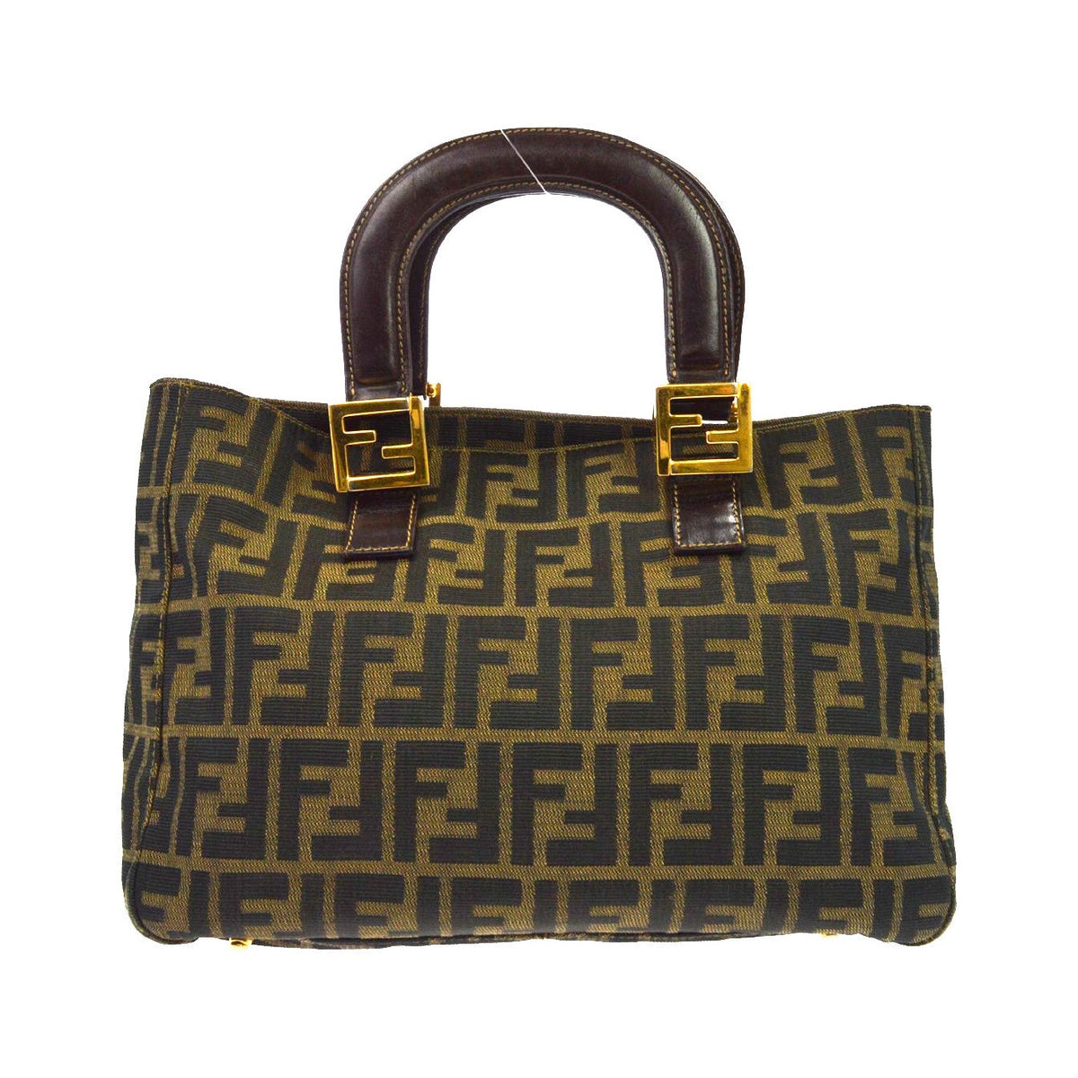 Fendi Vintage Top Handle Zucca canvas, Brown, Canvas, Tote Bag