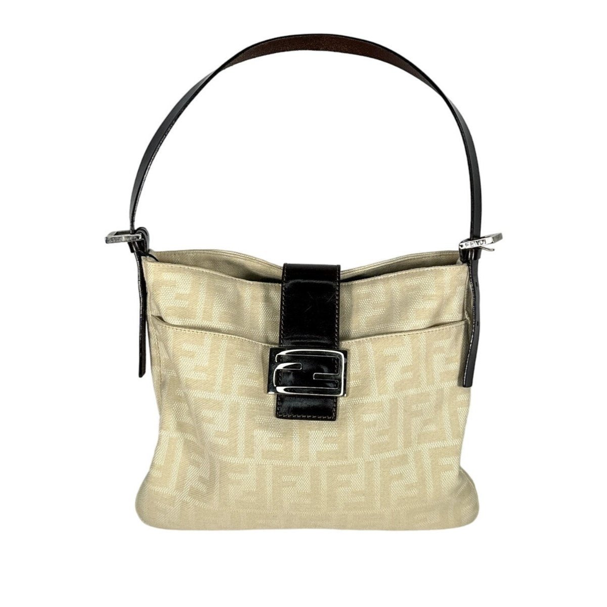 FENDI Zucca Canvas Mamma Baguette - Brandsamsara