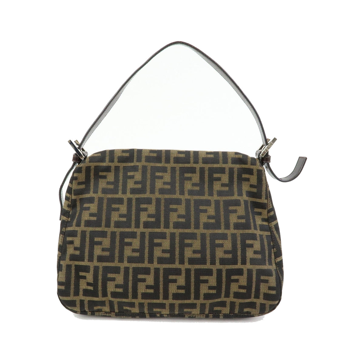 Fendi Zucchino Mamma Baguette Canvas, Brown, Canvas, Shoulder Bag
