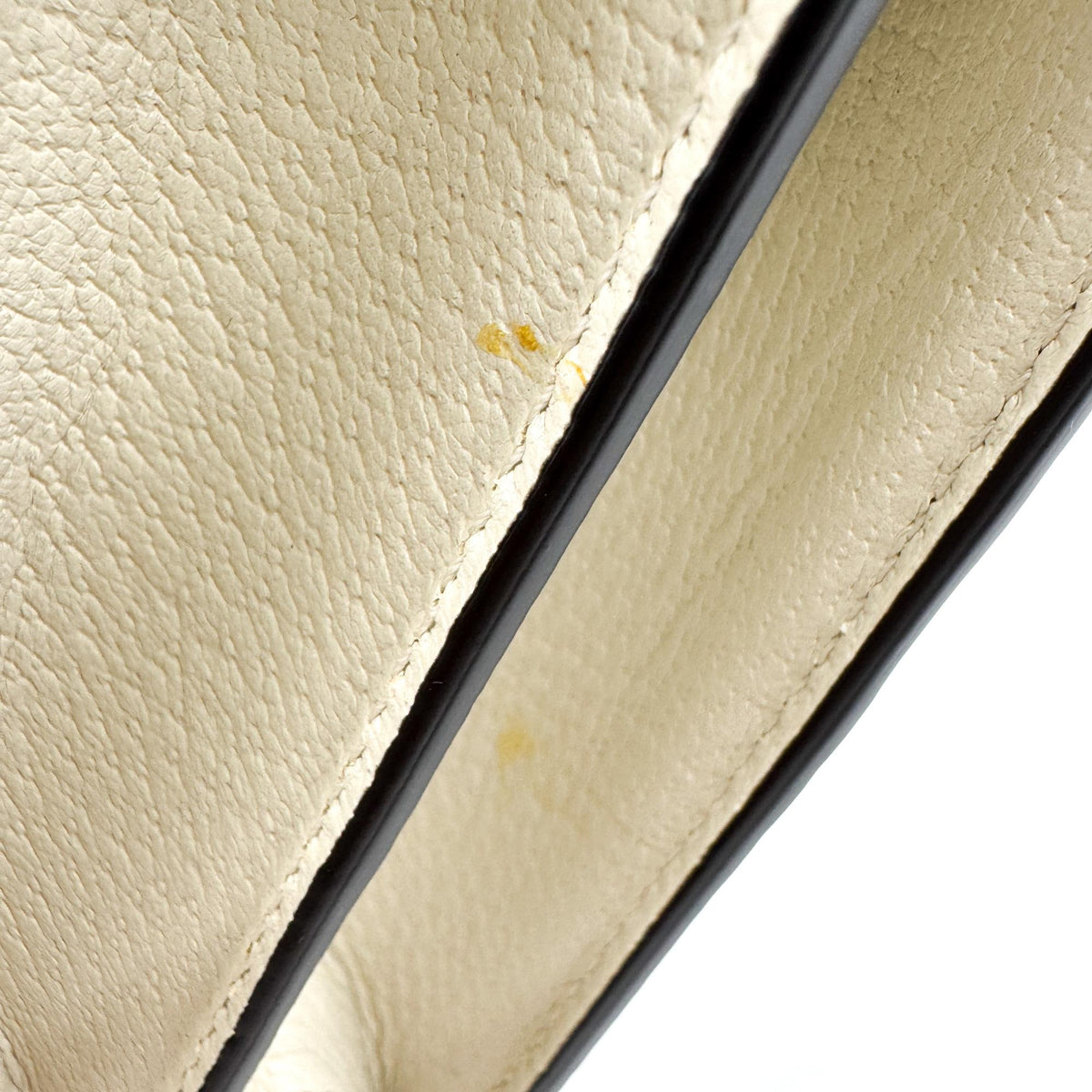 Gucci Ophidia Flap Top Handle Leather, White, Leather, Handbag