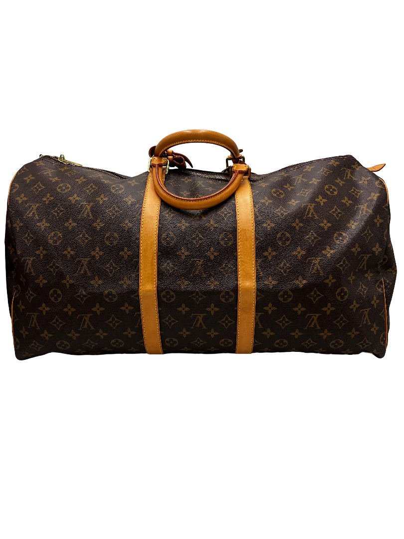 Louis Vuitton Keepall Bag Monogram Canvas, Brown, Canvas, Travel Bag