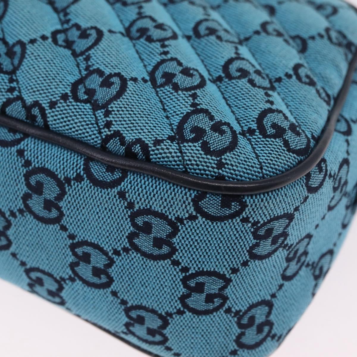 Gucci GG Marmont Multicolor Diagonal Quilted GG Canvas, Blue, Canvas, Shoulder Bag