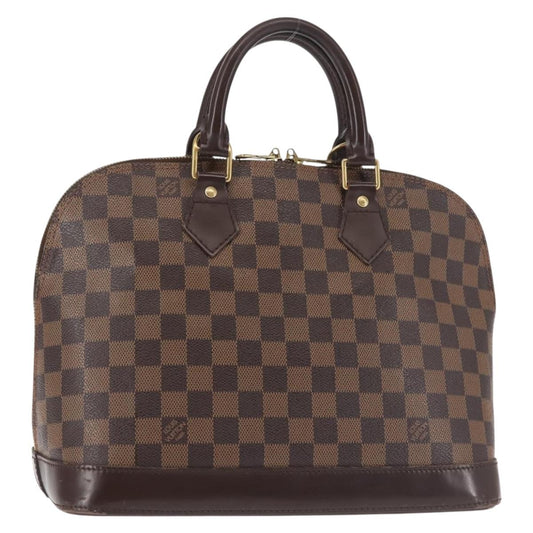 Louis Vuitton Alma Handbag Damier, BROWN, CANVAS, Handbag