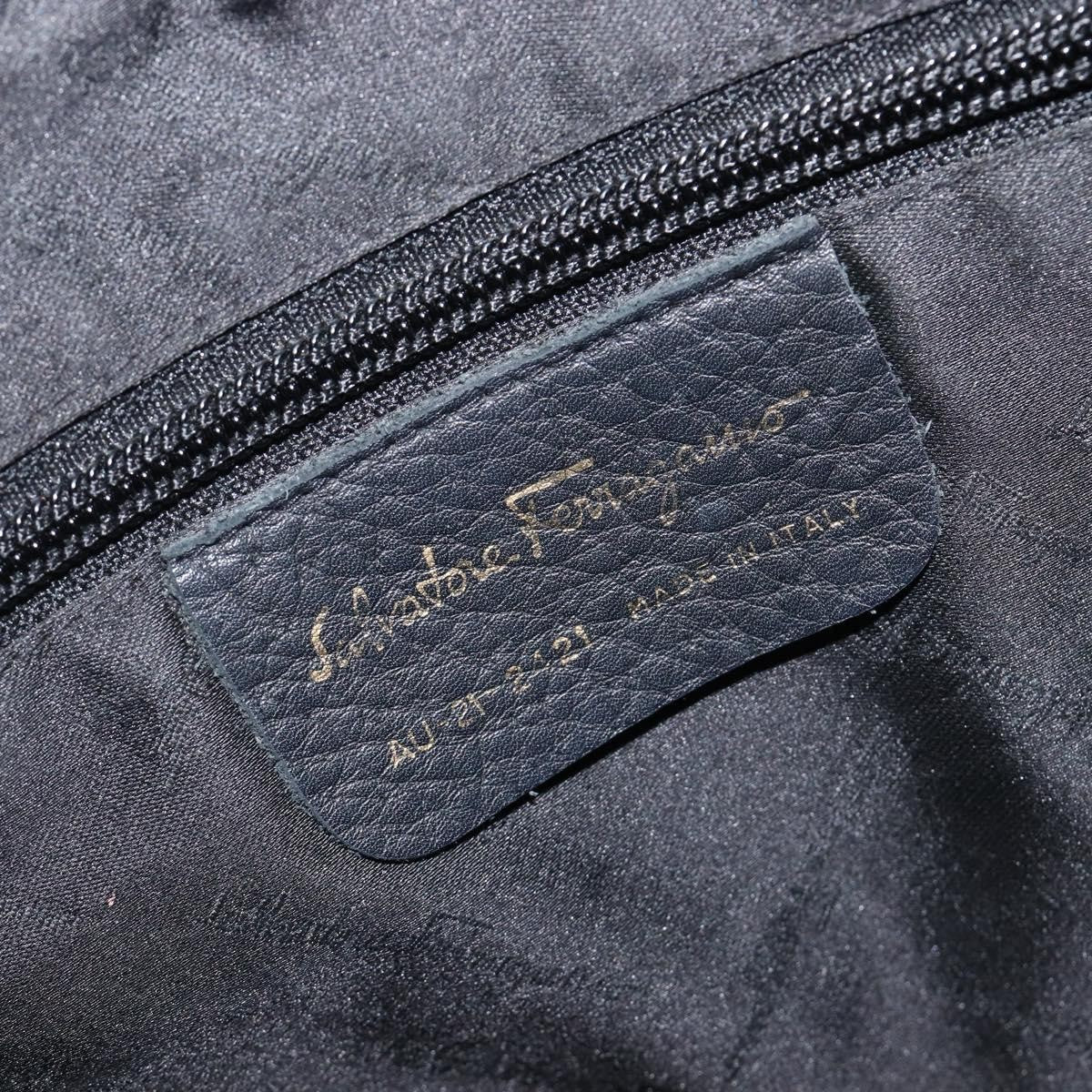 Salvatore Ferragamo Gancini Leather, Black, Leather, Crossbody Bag