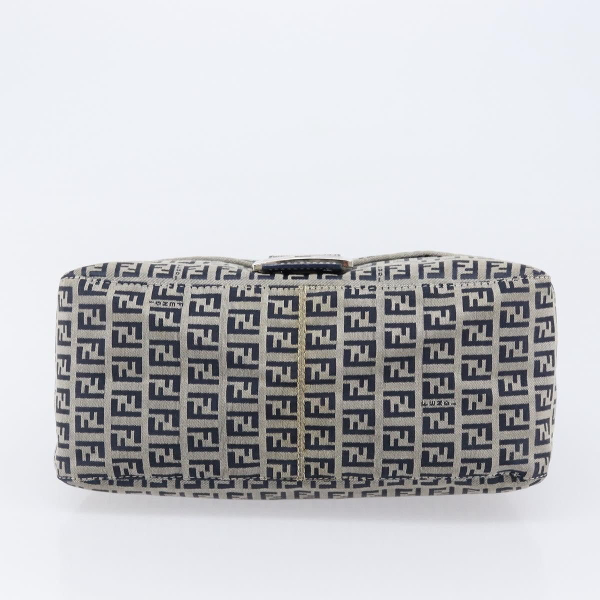 Fendi Zucchino Canvas Mamma Baguette Canvas, Navy, Canvas, Shoulder Bag
