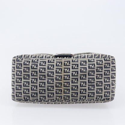 Fendi Zucchino Canvas Mamma Baguette Canvas, Navy, Canvas, Shoulder Bag