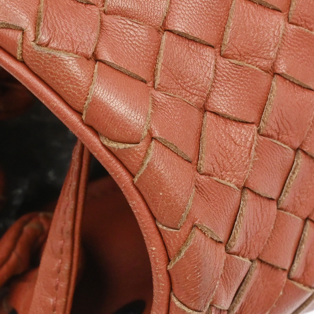 Bottega Veneta Intrecciato Shoulder Leather, Red, Leather, Shoulder Bag