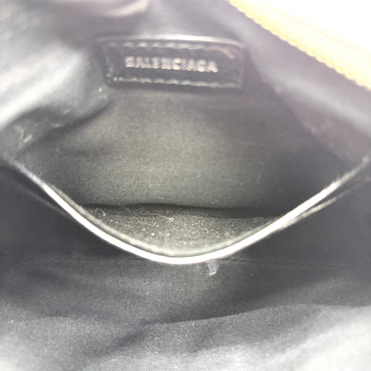 Balenciaga Le Cagole Giant Studs Chain Leather, Black, Leather, Shoulder Bag