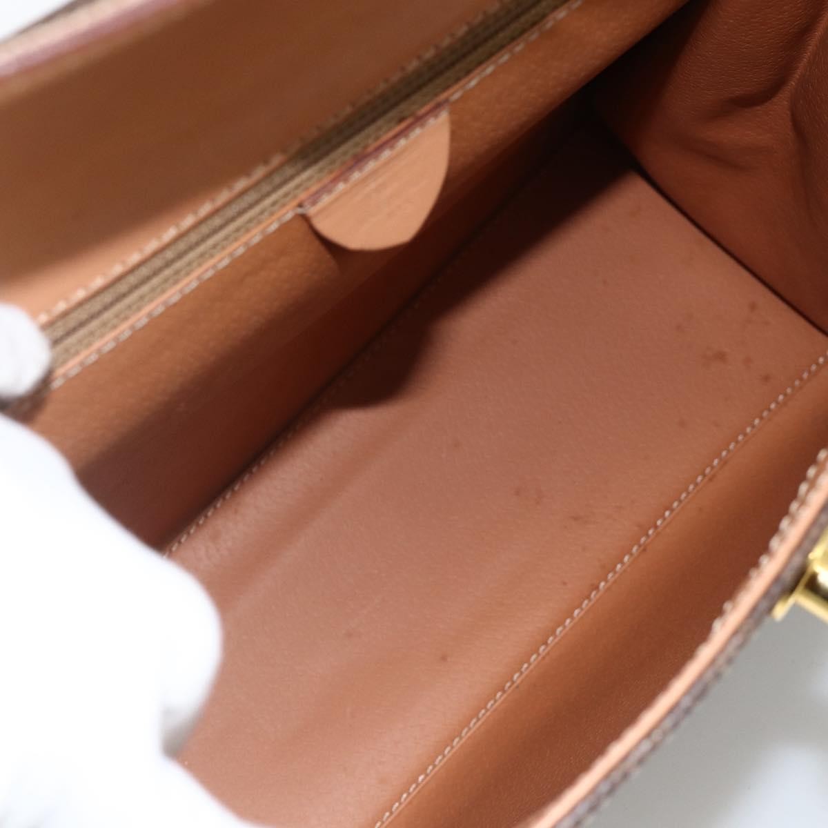 Celine Vintage Handbag Toile Céline, Brown, Canvas, Handbag