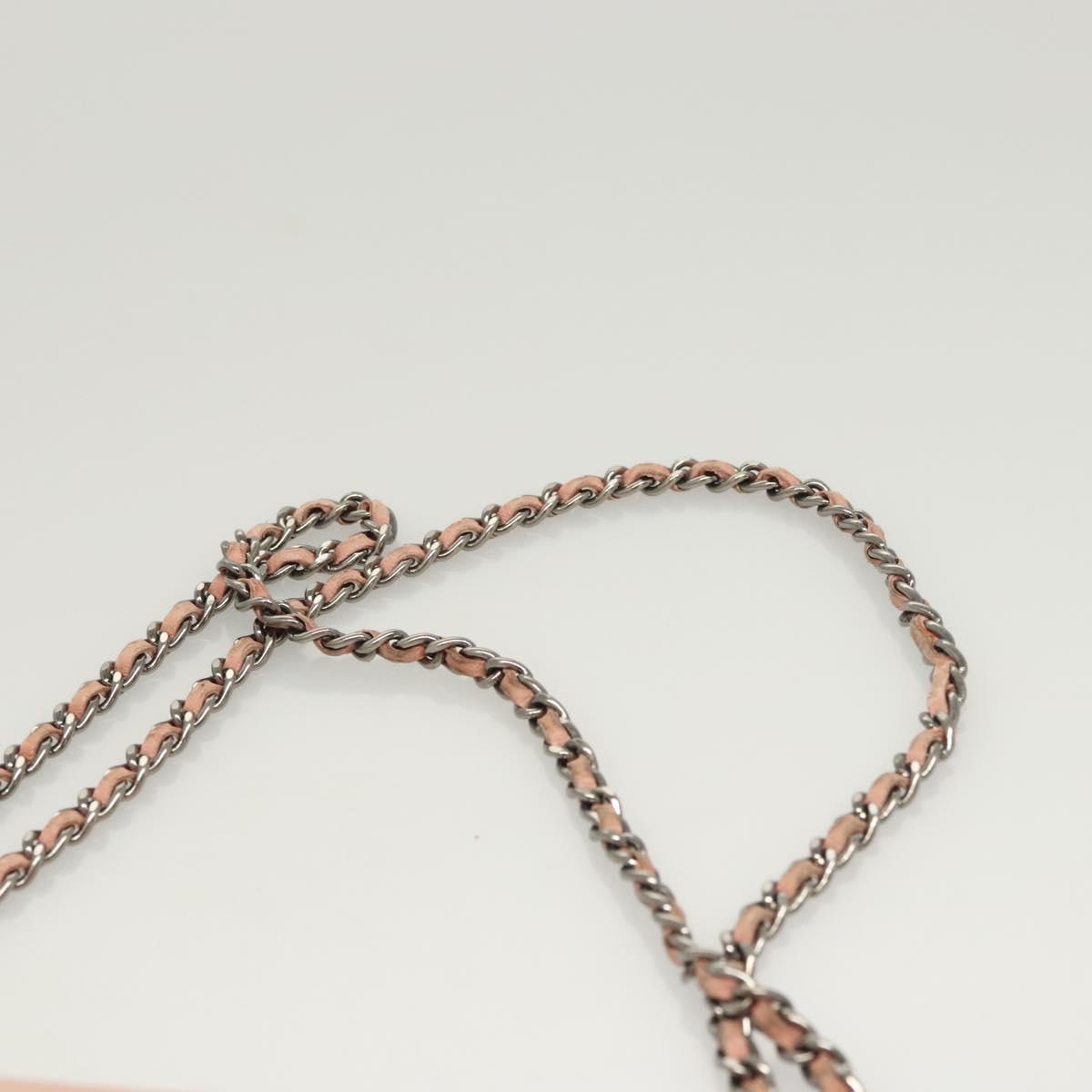 Chanel Mademoiselle Chocolate Bar Clutch Quilted Lambskin, PINK, LEATHER, Shoulder bag